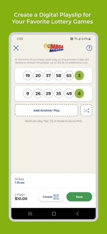 WI Lottery для Android — скриншот 3