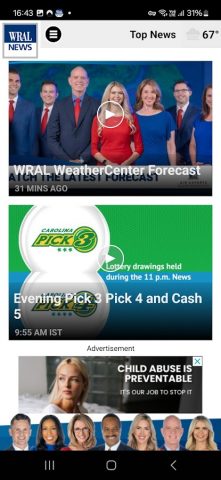 WRAL News App для Android — скриншот 3
