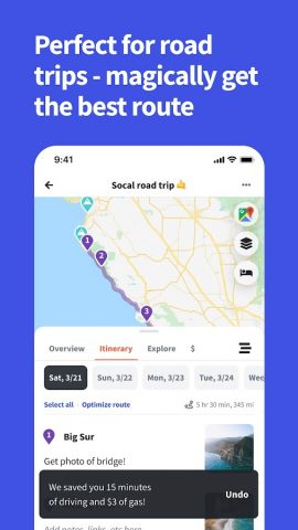 Wanderlog — Trip Planner App для Android — скриншот 3