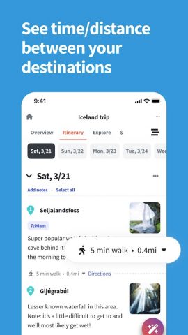 Wanderlog — Trip Planner App для Android — скриншот 4