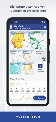 WarnWetter для Android — скриншот 1