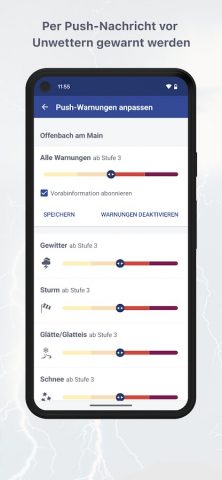 WarnWetter для Android — скриншот 3