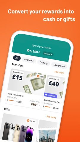 WeWard — Walk & Earn Rewards для Android — скриншот 2