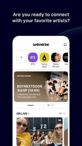 Weverse: Connect with Artists для Android — скриншот 2