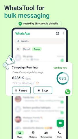 WhatsTool for bulk messaging для Android — скриншот 1
