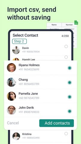 WhatsTool for bulk messaging для Android — скриншот 3