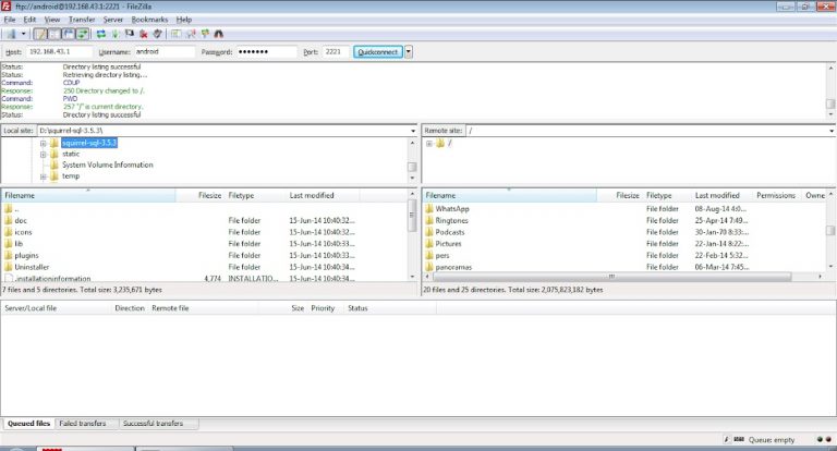Wi-Fi FTP-сервер (FTP Server) для Android — скриншот 5