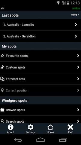 Windguru Old для Android — скриншот 1