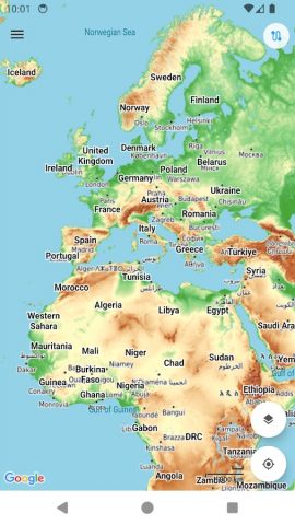 World Topo Map для Android — скриншот 1