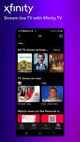 Xfinity Stream для Android — скриншот 1