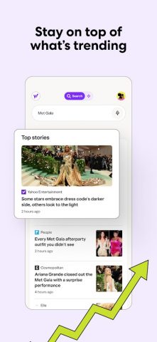 Yahoo Search: Discover More для Android — скриншот 3