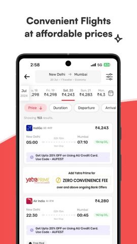 Yatra — Flights, Hotels, Bus для Android — скриншот 4