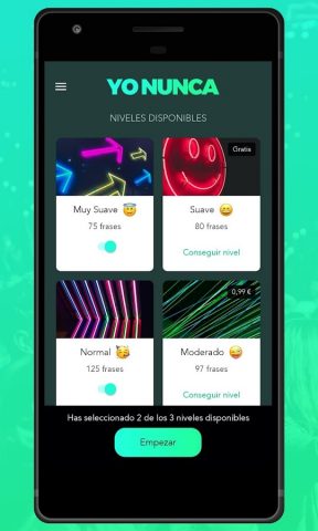 Yo Nunca (Juego para beber) для Android — скриншот 1