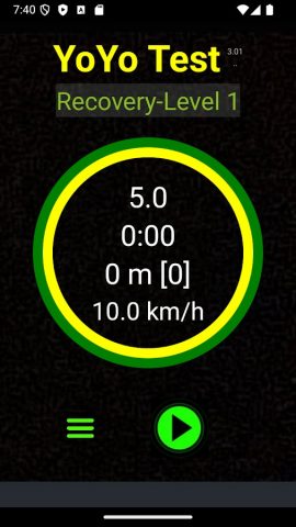 Yo-Yo Intermittent Test для Android — скриншот 1