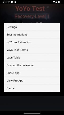 Yo-Yo Intermittent Test для Android — скриншот 4
