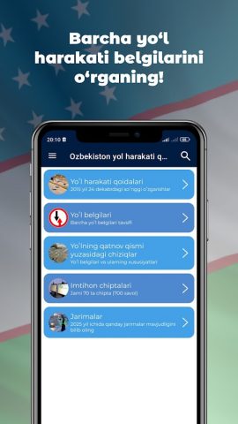Yo’l harakati qoidalari 2025 для Android — скриншот 3