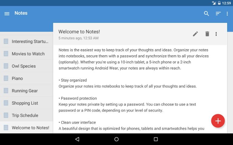 Заметки для Android — скриншот 5