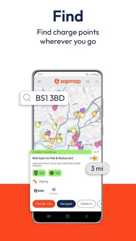 Zapmap: EV charging points map для Android — скриншот 1