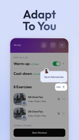 Zing AI: Home & Gym Workouts для Android — скриншот 4