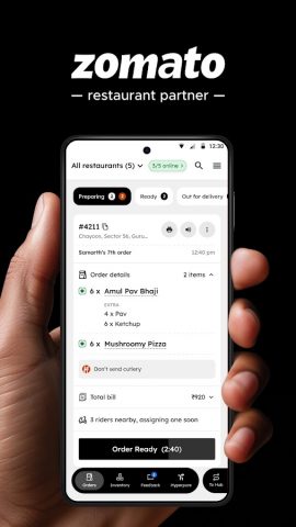 Zomato Restaurant Partner для Android — скриншот 1