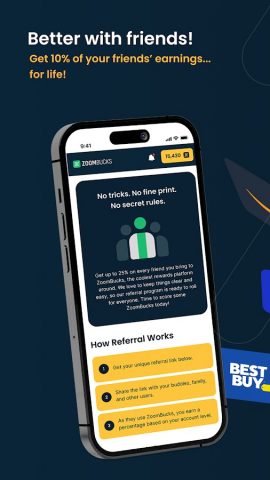 ZoomBucks для Android — скриншот 3