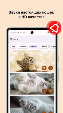 Звуки кошаков: Мяу тон для Android — скриншот 2