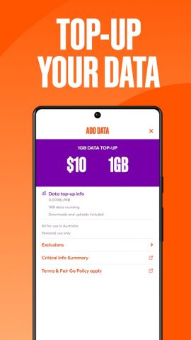 amaysim для Android — скриншот 4