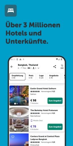 checkfelix: Flüge Hotels Autos для Android — скриншот 3