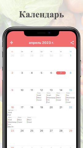 дневник еда планировщик для Android — скриншот 2
