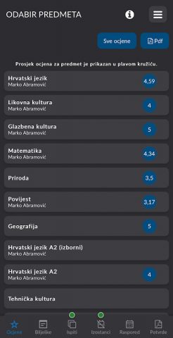 e-Dnevnik для Android — скриншот 1