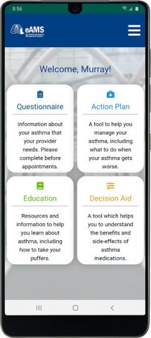 eAMS: Asthma Management System для Android — скриншот 1