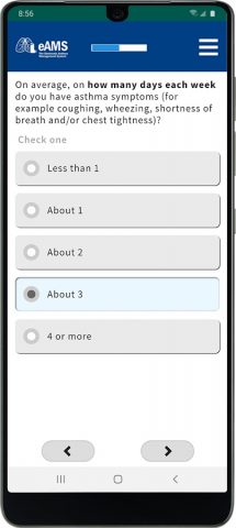 eAMS: Asthma Management System для Android — скриншот 2