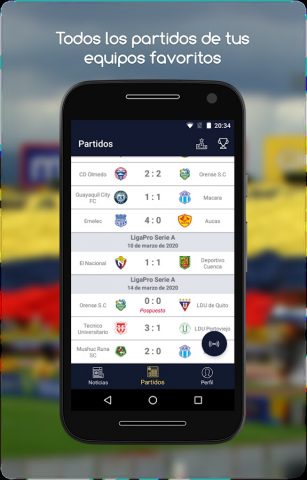 futbol Ecuador app для Android — скриншот 2