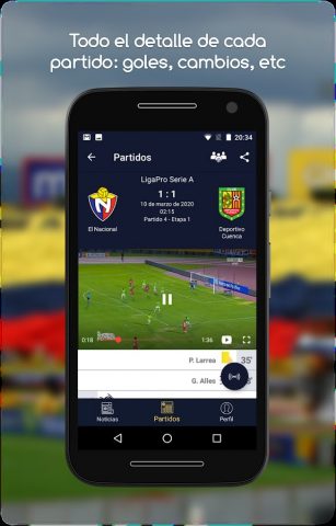 futbol Ecuador app для Android — скриншот 3