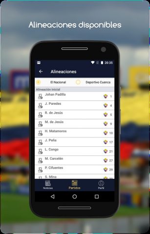 futbol Ecuador app для Android — скриншот 4