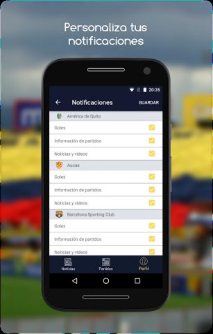futbol Ecuador app для Android — скриншот 5