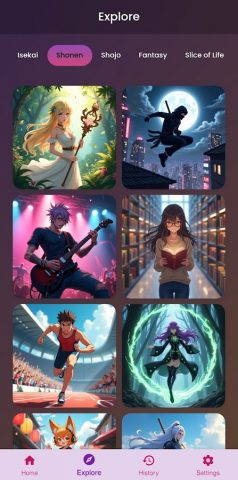 генератор аниме AI для Android — скриншот 1
