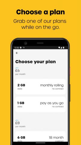 giffgaff для Android — скриншот 3