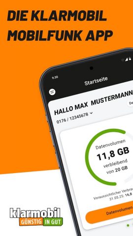 klarmobil для Android — скриншот 1
