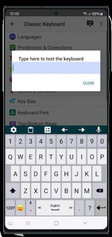 классическая клавиатура для Android — скриншот 1