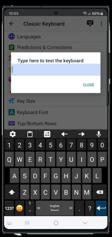 классическая клавиатура для Android — скриншот 2