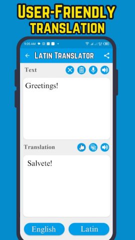 латинский переводчик для Android — скриншот 1
