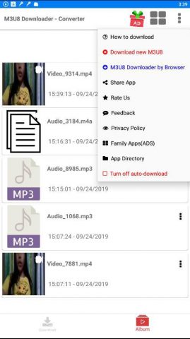 m3u8 loader — m3u8 downloader для Android — скриншот 4