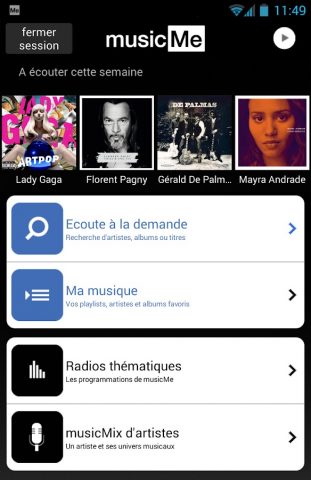 musicMe для Android — скриншот 1