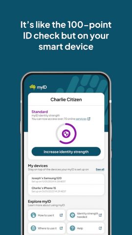 myID — Australian Government для Android — скриншот 3