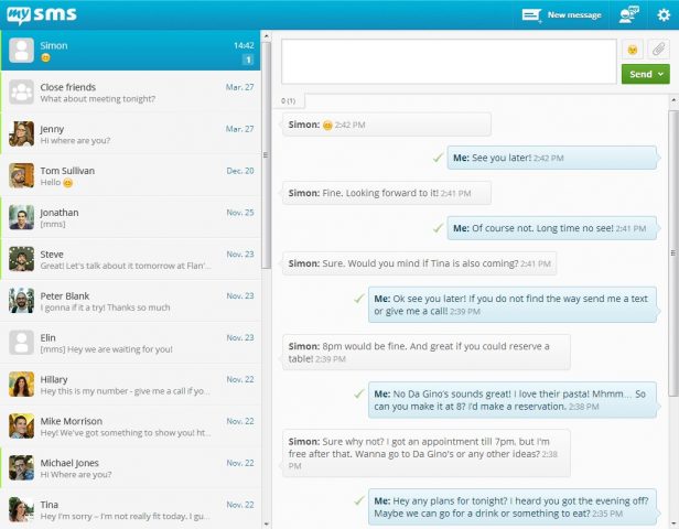 mysms — Remote Text Messages для Android — скриншот 4