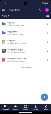 ownCloud для Android — скриншот 2