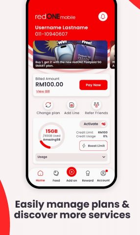 redONE 1App MY для Android — скриншот 2