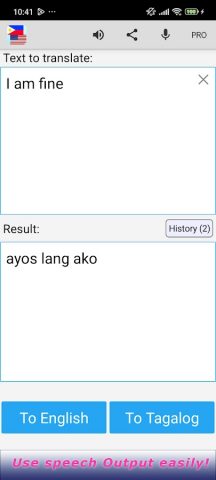 тагальский переводчик для Android — скриншот 3