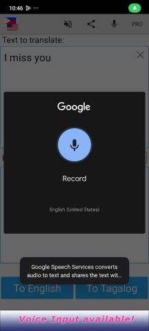 тагальский переводчик для Android — скриншот 4